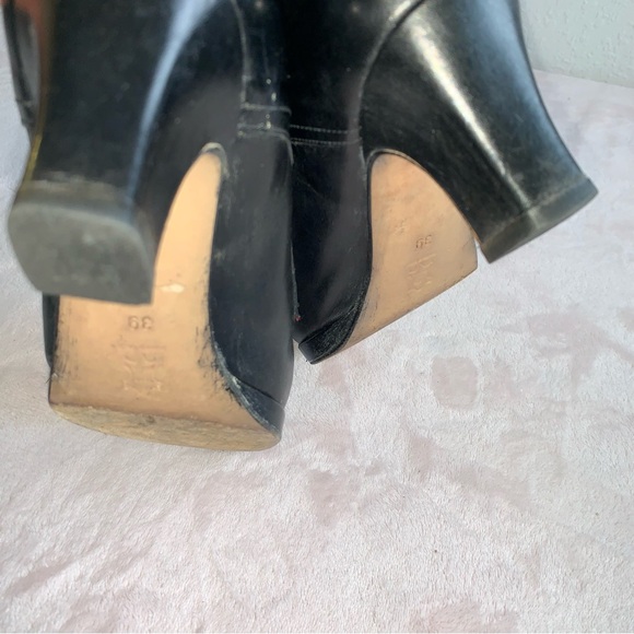 Bally Black Leather Women’s heeled Oxford Pumps Italy eu 39 Heels lace up - Picture 2 of 9